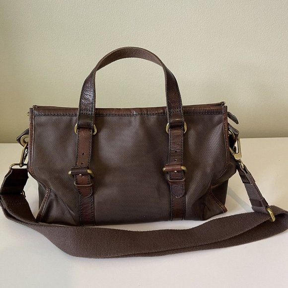 FOSSIL Maddox Vintage Convertible Crossbody Handbag Satchel Purse Bag Leather - Picture 9 of 12